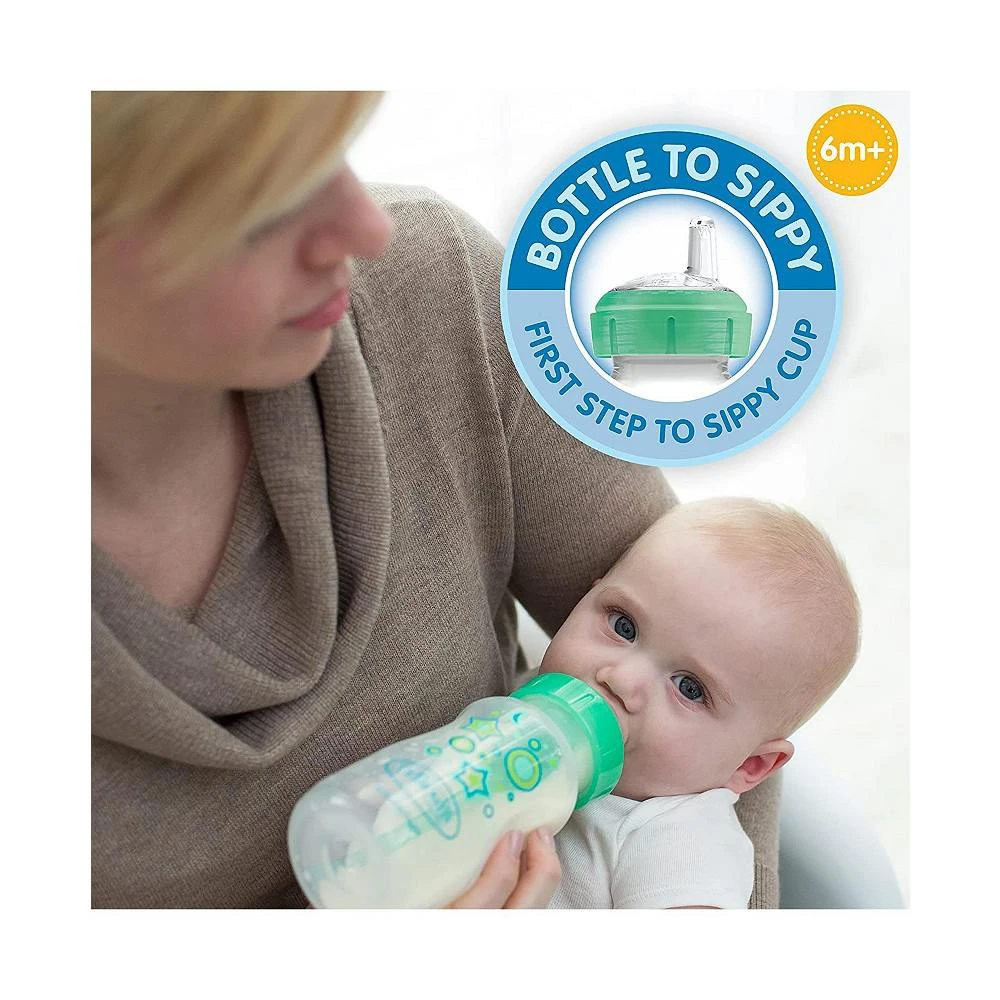 商品Dr. Browns|Anti-Colic Options+ Wide-Neck Baby Bottle to Sippy Bottle, 9oz, Green,价格¥149,第3张图片详细描述