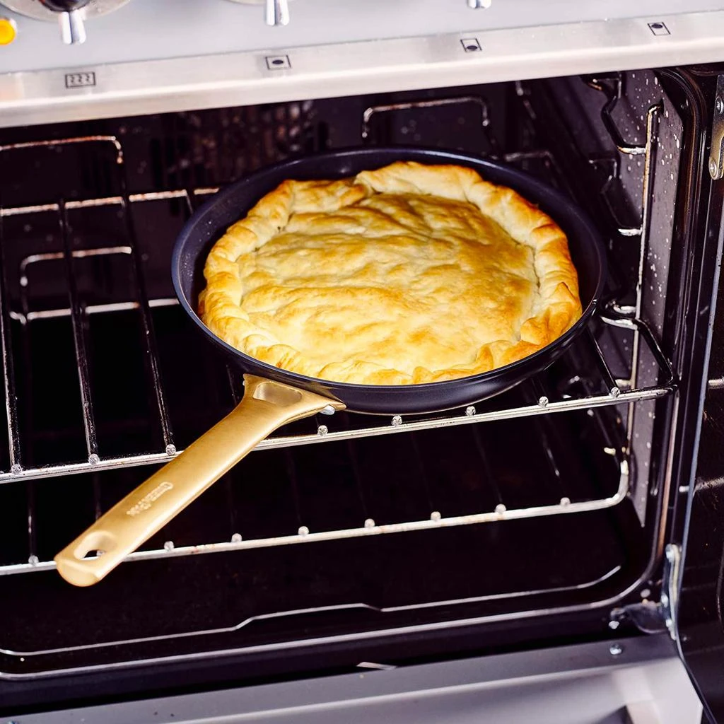 商品Greenpan|Reserve 2-Piece Open Frypan Set, 8-Inch & 10-Inch, Black/Gold,价格¥711,第4张图片详细描述