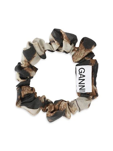 商品Ganni|Sheer Voile Leopard-Print Scrunchie,价格¥77,第1张图片