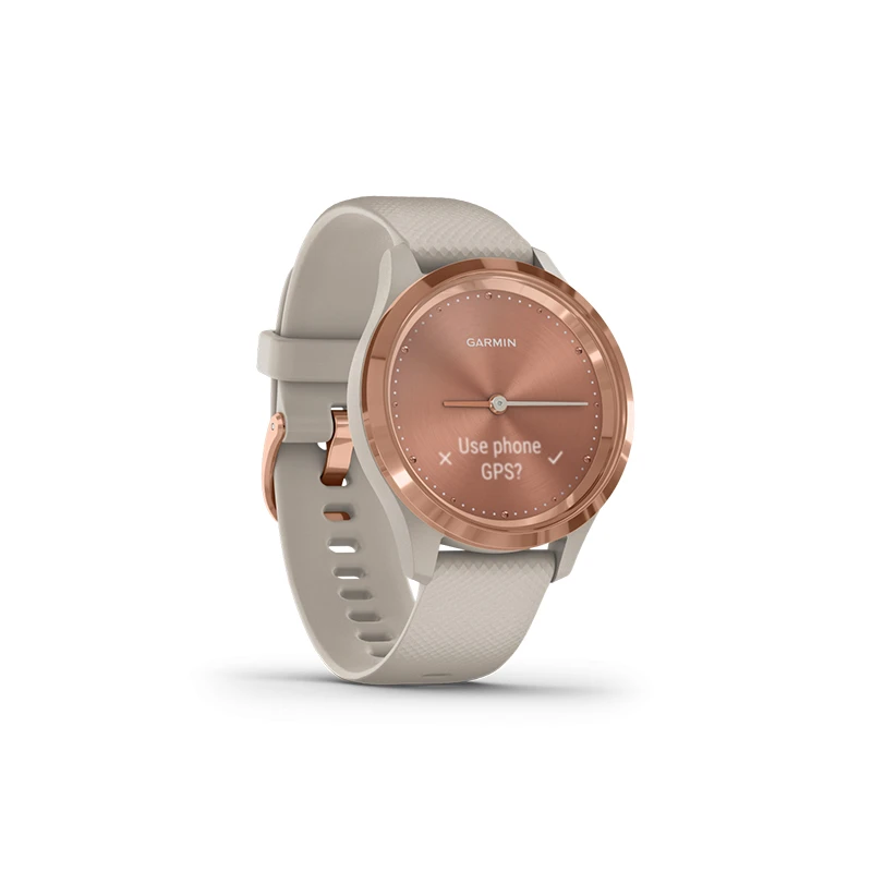 GARMIN 女士玫瑰金色树脂表盘石英机芯白色硅胶表带智能手表39MM 商品