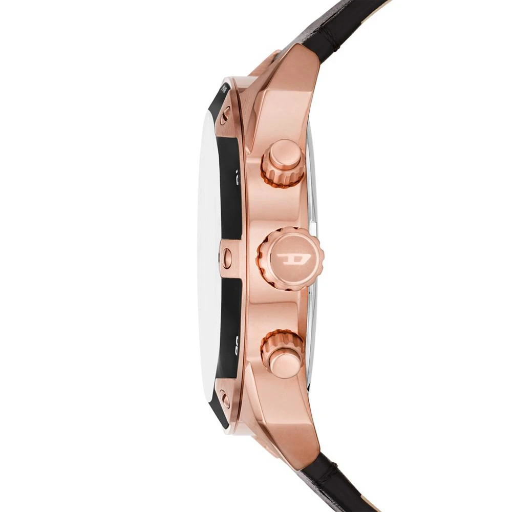 商品Diesel|Men's Spiked Black Leather Strap Watch, 49mm,价格¥1452,第2张图片详细描述