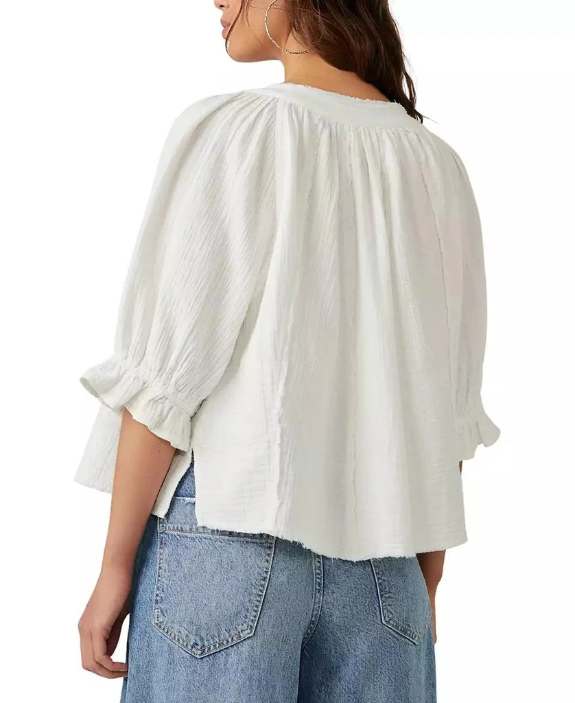 商品Free People|Women's Lucy Cotton Button-Front Swing Blouse,价格¥728,第4张图片详细描述