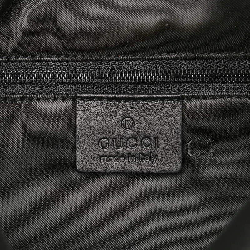 Gucci Black GG Canvas Bamboo Bag 商品