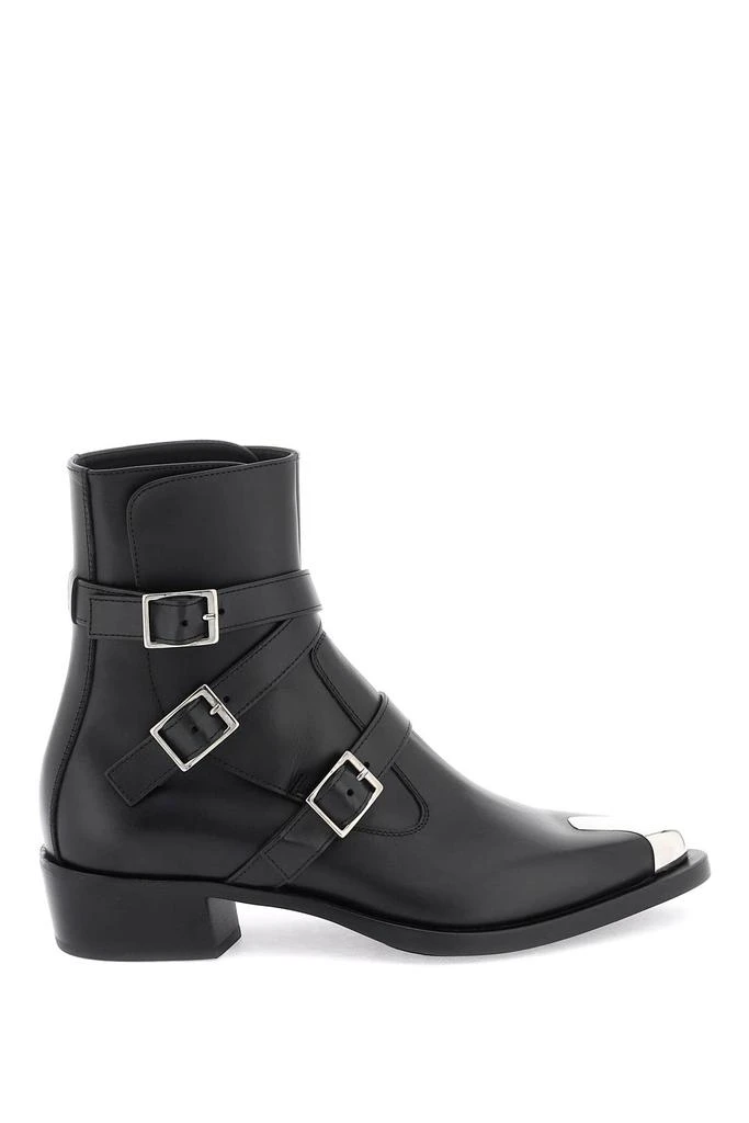 商品Alexander McQueen|Alexander mcqueen 'punk' boots with three buckles,价格¥6855,第1张图片