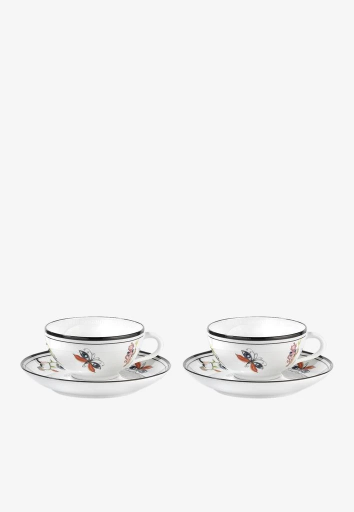 商品Ginori 1735|Arcadia Tea Cups and Saucers - Set of 2,价格¥3112,第1张图片