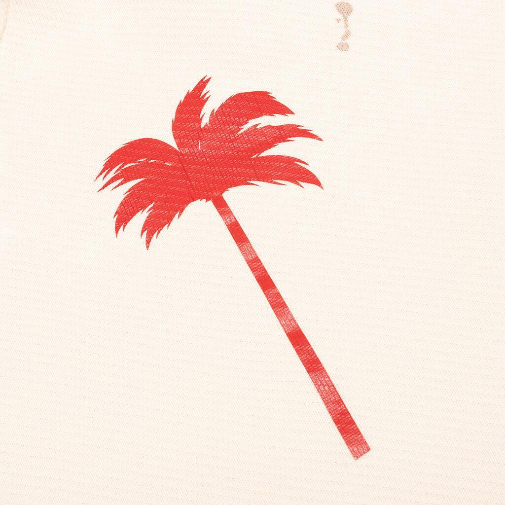 商品Palm Angels|Palm Angels PXP Painted Raw Cut Hoodie - Off White,价格¥6541,第5张图片详细描述
