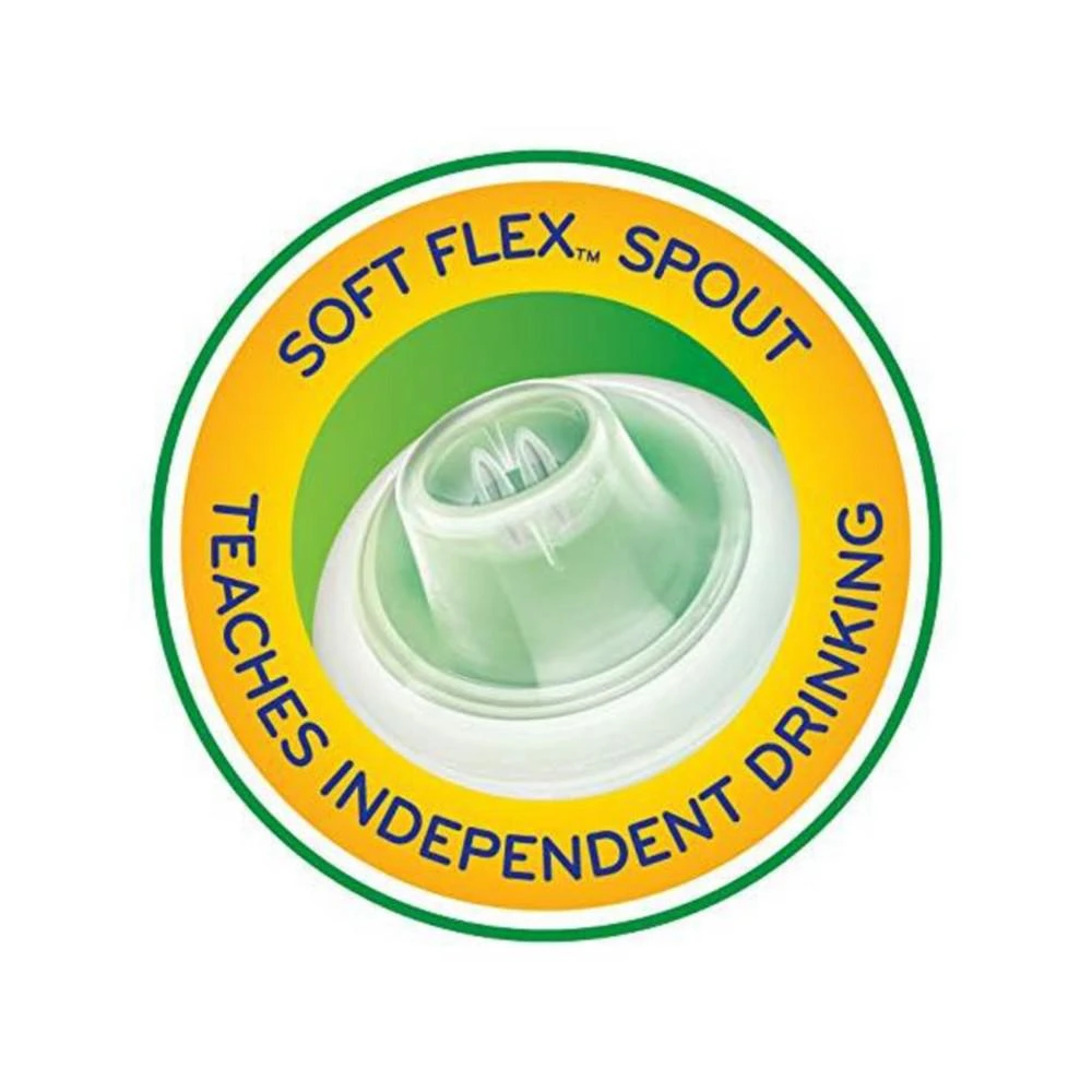 商品Nuby|No Spill Click-it Grip n Sip cup, 2 pack, Yellow and Aqua,价格¥103,第2张图片详细描述