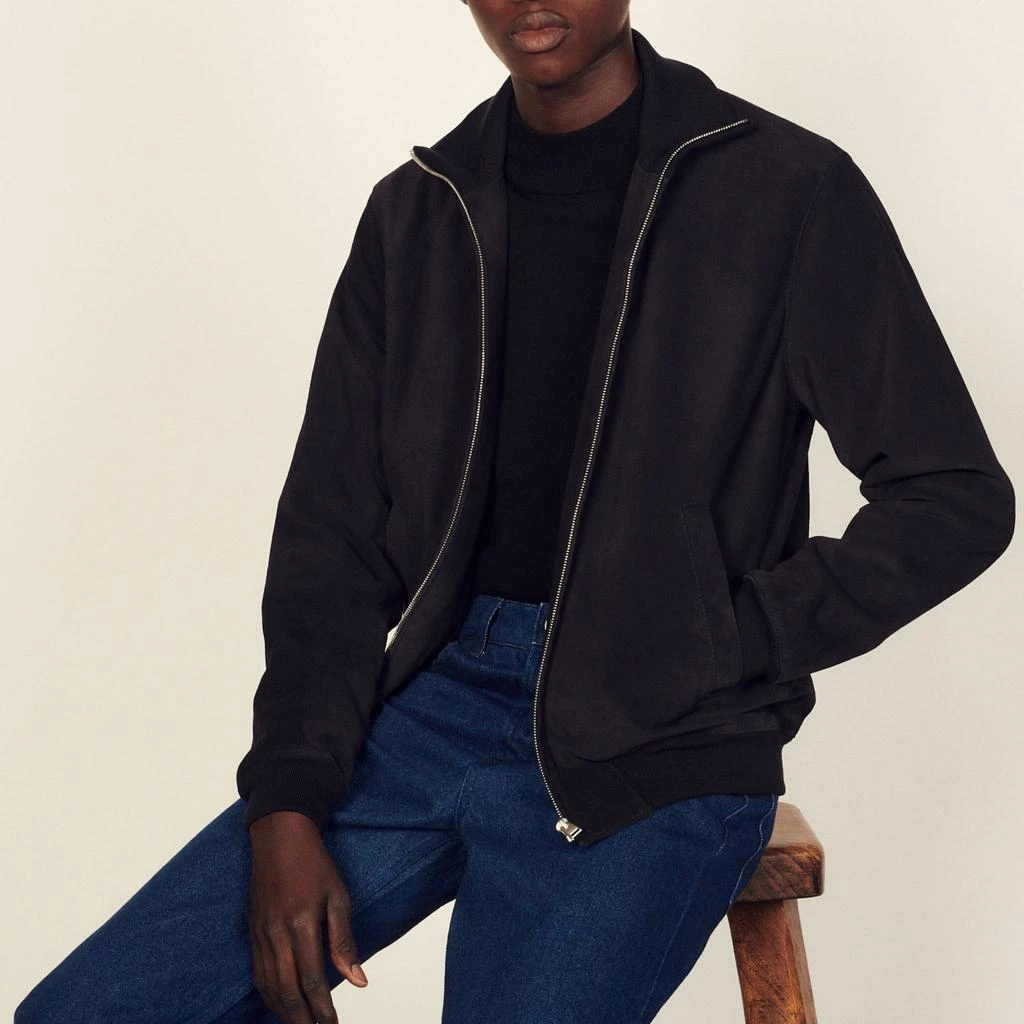 商品Sandro|Leather jacket,价格¥1824,第1张图片