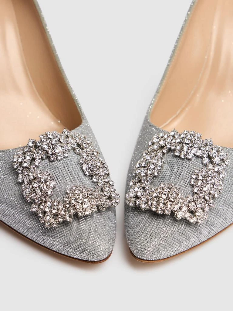 商品Manolo Blahnik|70mm Hangisi Notturno Lurex Pumps,价格¥10200,第3张图片详细描述