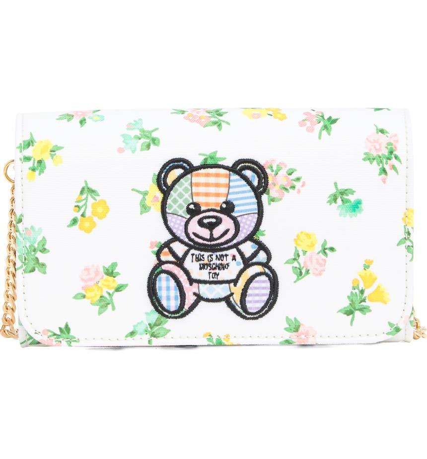 Lettered Moscino Crossbody Teddy Bag商品第1张图片规格展示