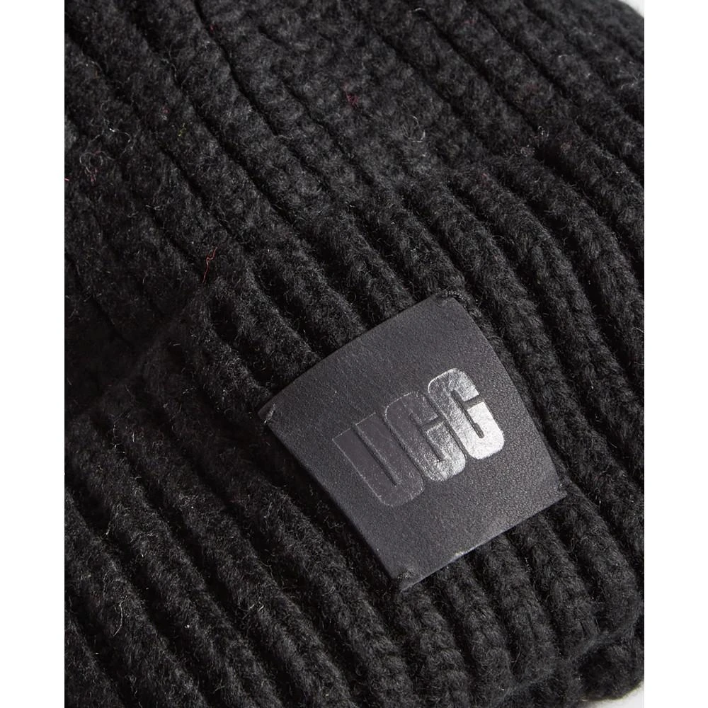 商品UGG|Women's Chunky Rib-Knit Logo-Patch Beanie,价格¥432,第2张图片详细描述