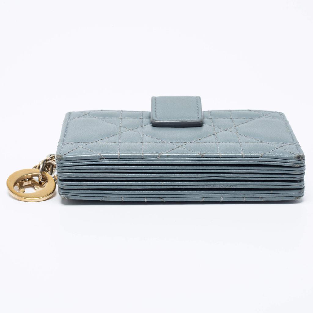 Dior Cloud Blue Cannage Leather 5 Gusset Card Holder商品第7张图片规格展示