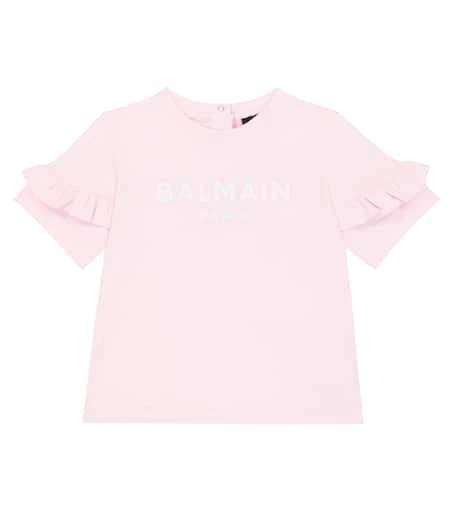 商品Balmain|Baby logo cotton T-shirt,价格¥908,第1张图片