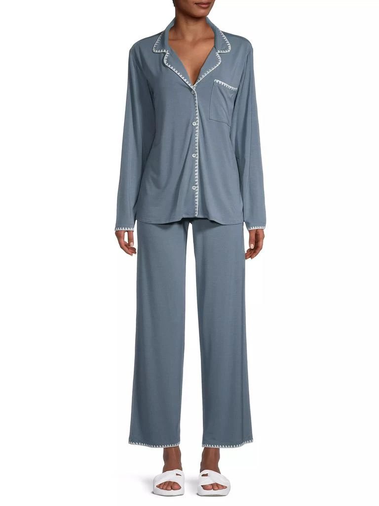 商品Eberjey|Two-Piece Frida Whip Stitch Pajama Set,价格¥1176,第2张图片详细描述
