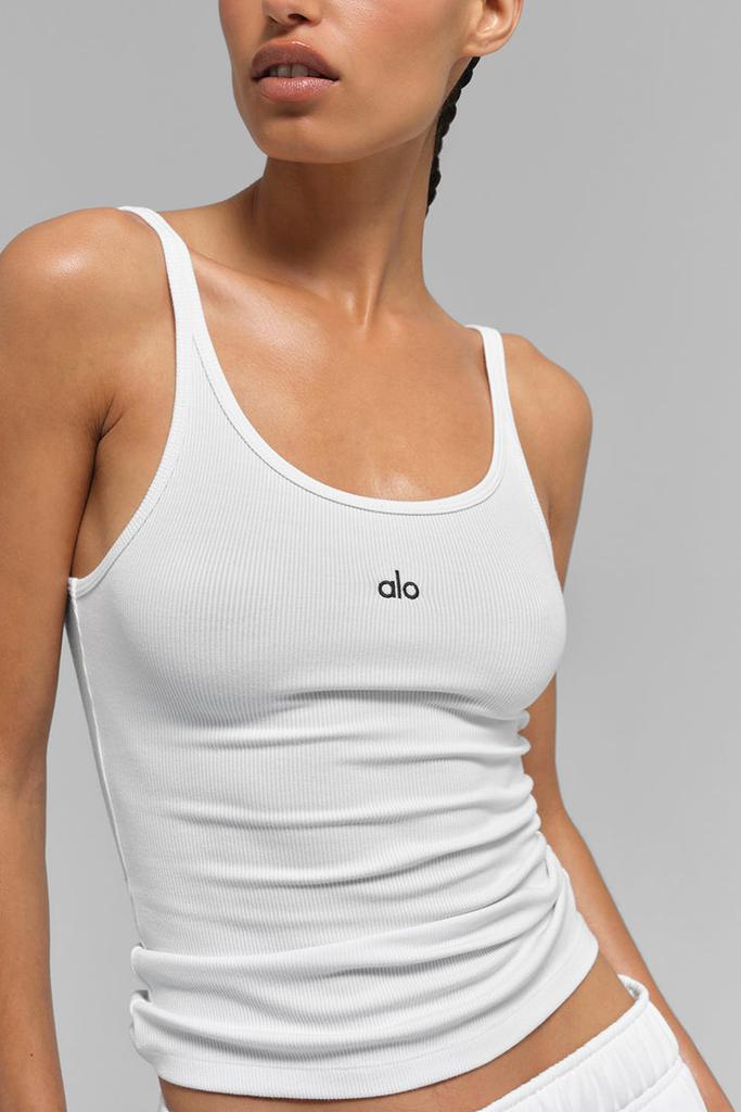 ALO♡Ribbed Prosper Tank♡ White♡XS Alo Ribbed Prosper Tank - White - Outdoor Clothing - Free Shipping