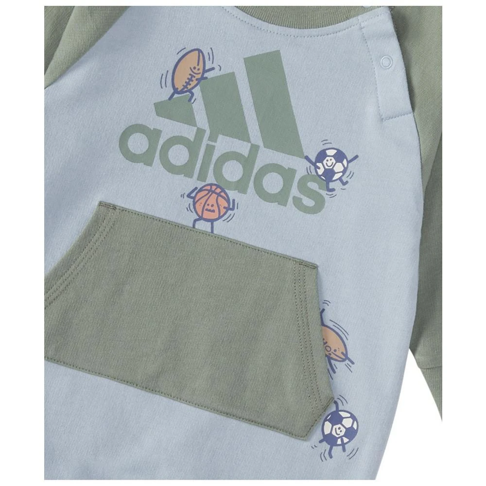 商品Adidas|Baby Boys Long Sleeve Sport Color Block Coverall,价格¥165,第3张图片详细描述