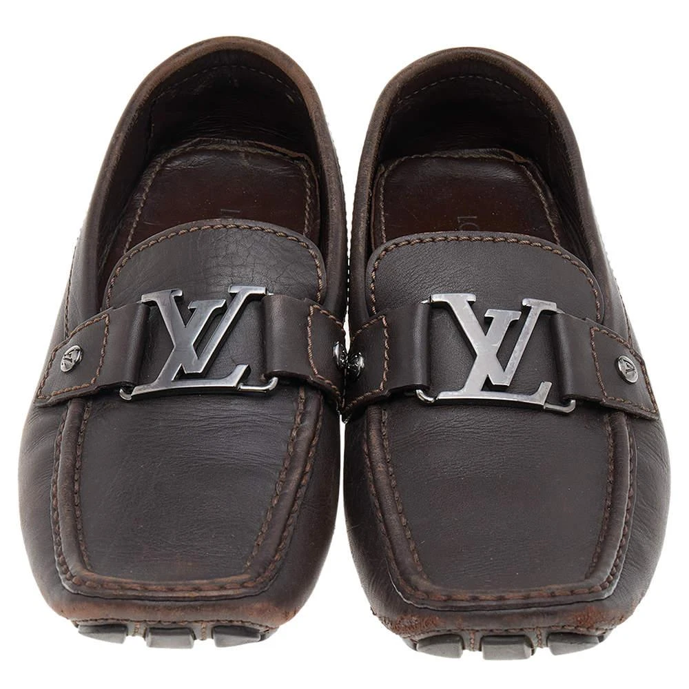 商品[二手商品] Louis Vuitton|Louis Vuitton Dark Brown Leather Monte Carlo Loafers Size 41,价格¥3664,第3张图片详细描述