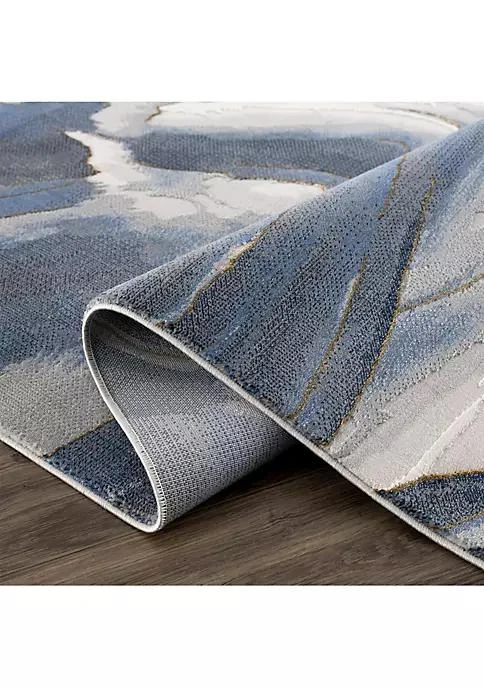 商品belk|Rugs Regal Reg120a Blue Grey Sand Wave Pattern Area Rug 6 X 9,价格¥1128,第3张图片详细描述