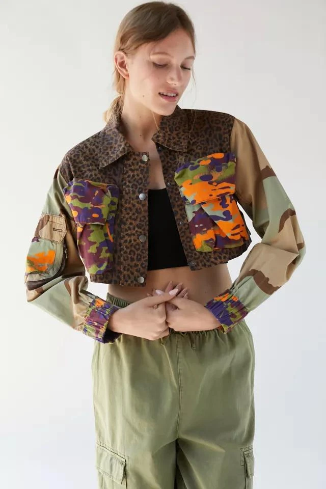 商品BDG|BDG Jenny Printed Cropped Utility Jacket,价格¥76,第4张图片详细描述