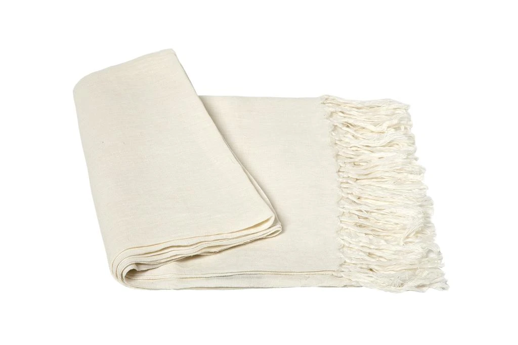 商品a & R Cashmere|100% Linen Solid Throw,价格¥550,第3张图片详细描述