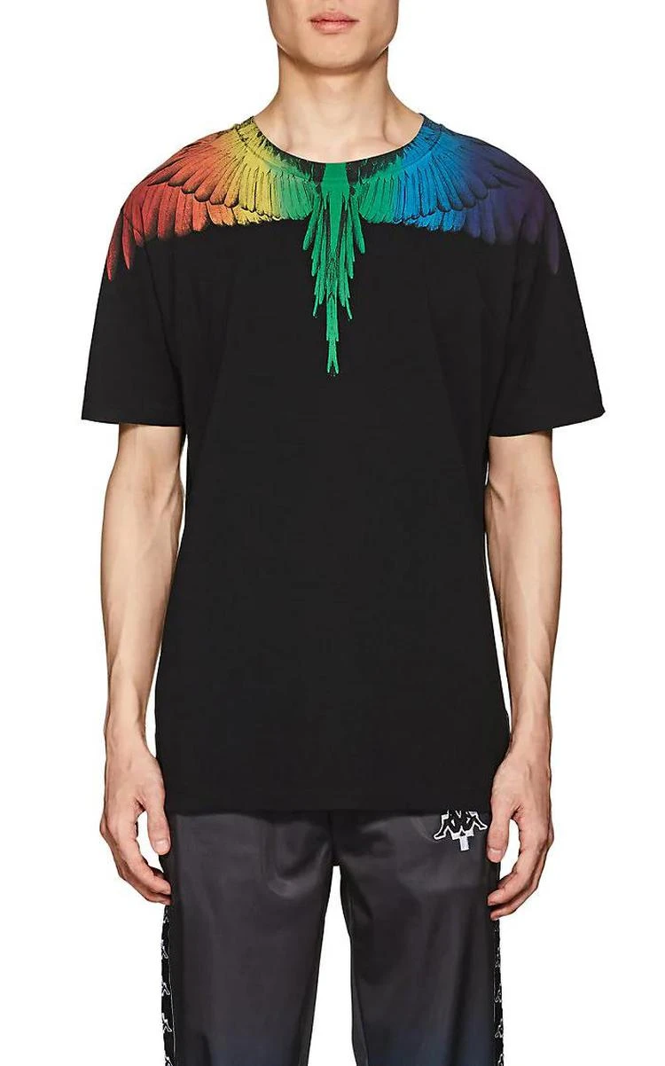 商品Marcelo Burlon|Wingspan Cotton Jersey T-Shirt,价格¥956,第1张图片