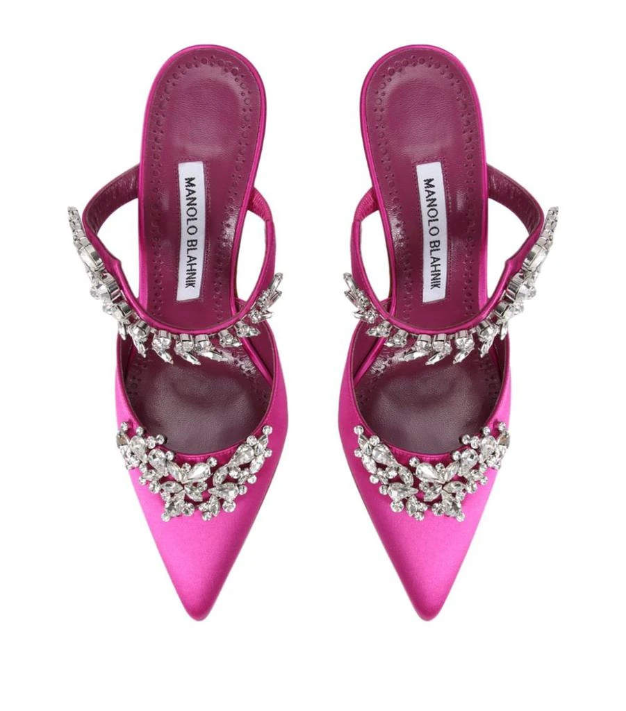 商品Manolo Blahnik|Satin Lurum Mules 90,价格¥10924,第4张图片详细描述