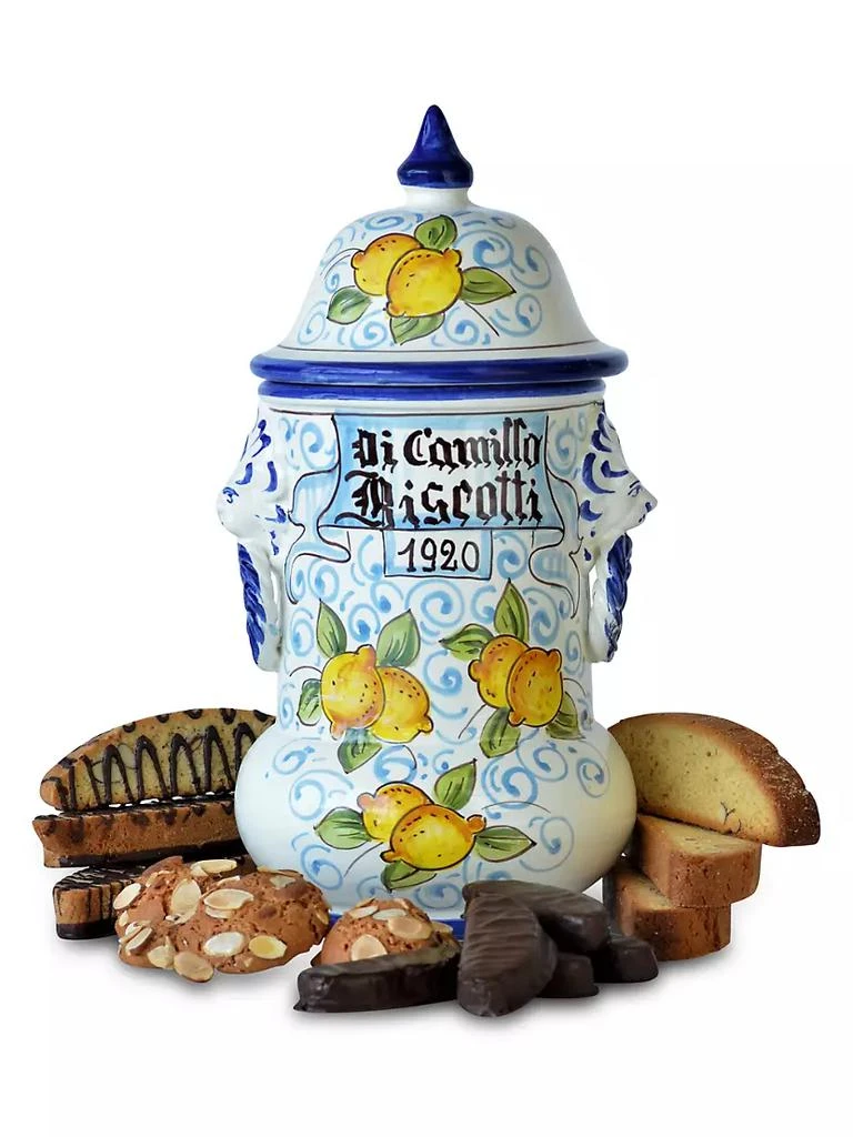 商品Di Camillo|Il Vaso Limone E Leone Ceramic Jar & Biscottis,价格¥1407,第1张图片