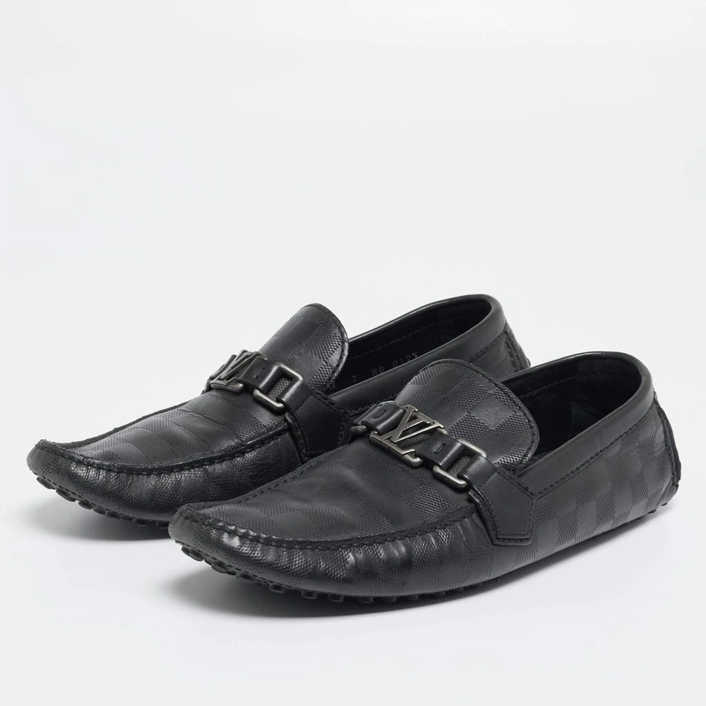 商品[二手商品] Louis Vuitton|Louis Vuitton Black Leather Damier Infini Hockenheim Slip On Loafers Size 41 ,价格¥3104,第2张图片详细描述