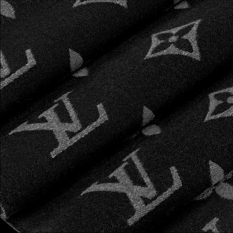 LV/路易威登 23新款 MNG系列 男士黑色羊毛老花图案围巾M79225 商品