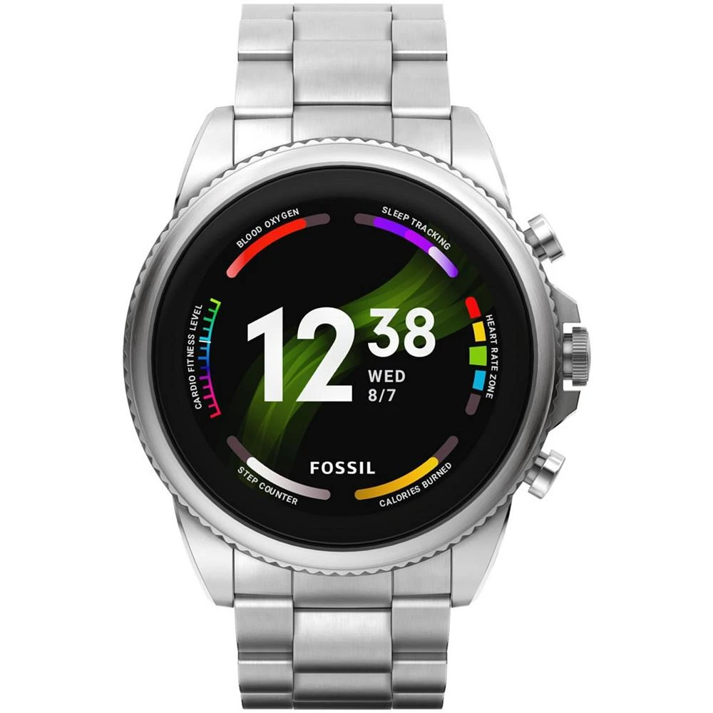 商品Fossil|Men's Gen 6 Silver Tone Bracelet Smartwatch 44mm,价格¥2452,第1张图片