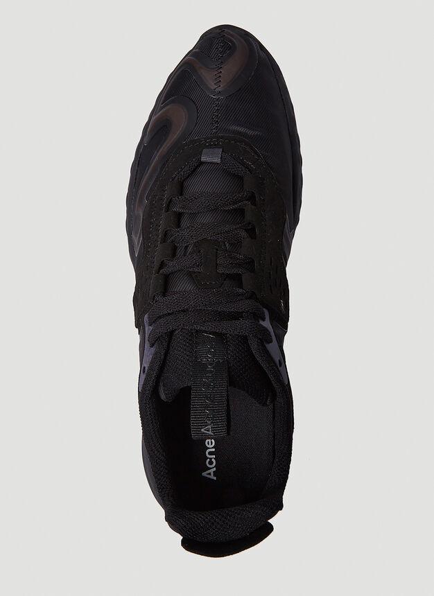 Ribbon Logo Sneakers in Black商品第7张图片规格展示