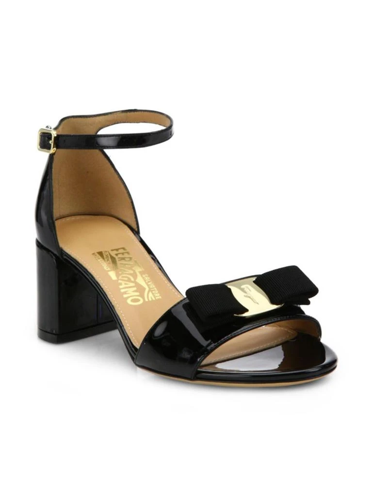 商品Salvatore Ferragamo|Salvatore Ferragamo - Gavina Block-Heel Patent Leather Sandals,价格¥4459,第1张图片