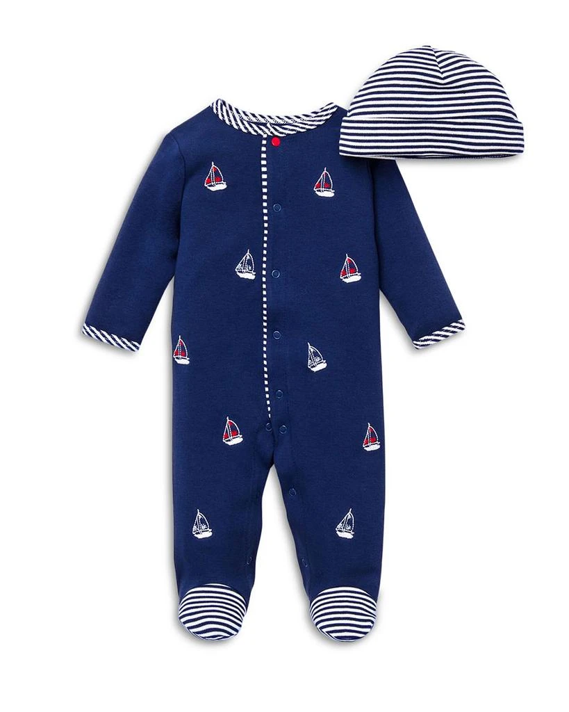 商品Little Me|Boys' Sailboats Footie & Hat Set - Baby,价格¥110,第1张图片