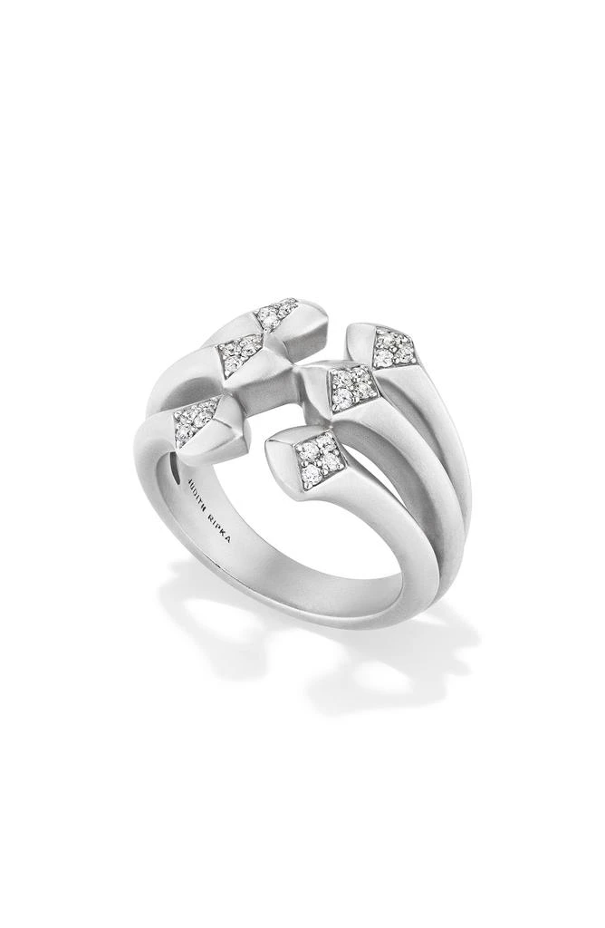 商品Judith Ripka|Iris Diamond Multi Band Ring,价格¥2627,第1张图片