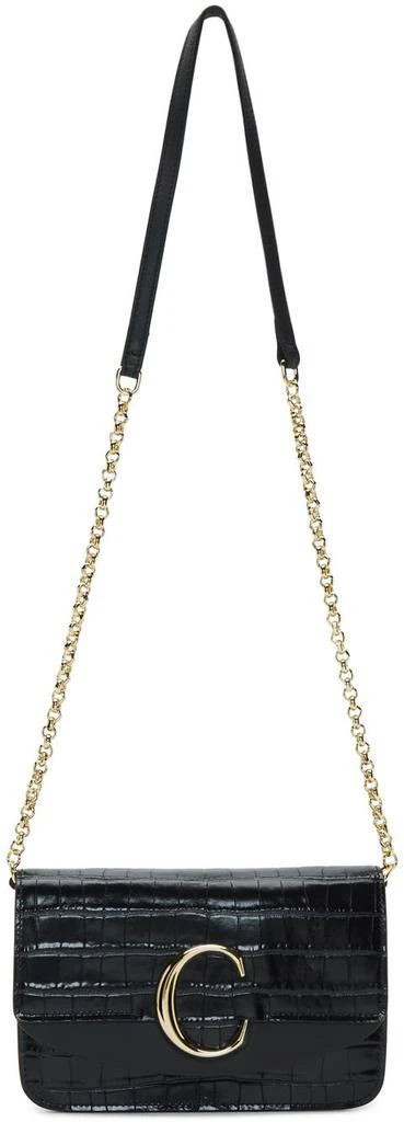 商品Chloé|Navy Croc 'Chloé C' Chain Clutch Bag,价格¥6694,第1张图片