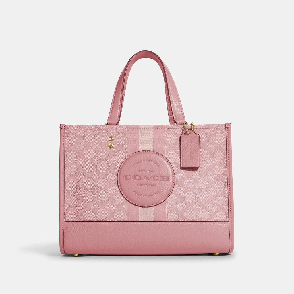 Coach Outlet Coach Outlet Dempsey Carryall In Signature Jacquard With Stripe And Coach Patch 7
