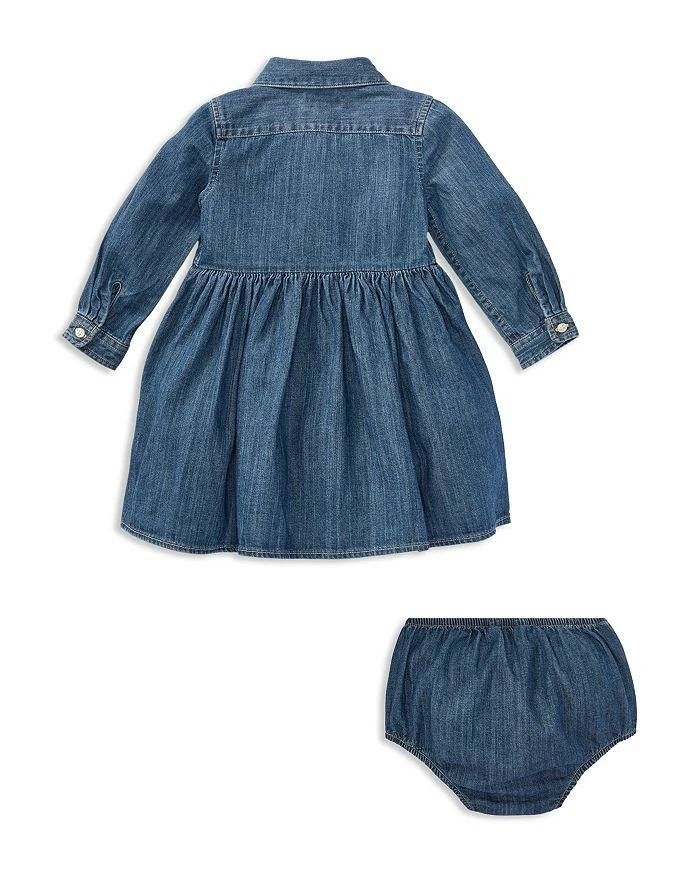 商品Ralph Lauren|Girls' Long Sleeve Denim Dress & Bloomers Set - Baby,价格¥453,第4张图片详细描述