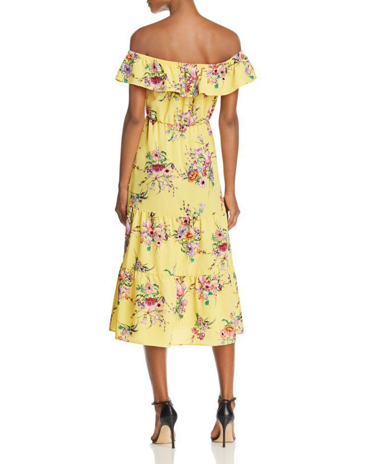 商品AQUA|Floral Print Off-the-Shoulder Midi Dress - 100% Exclusive,价格¥232,第2张图片详细描述