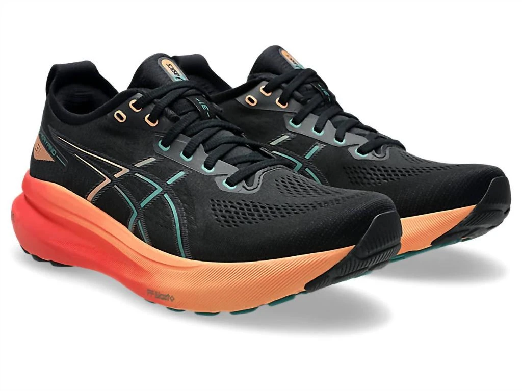 商品Asics|Men's Kayano 31 Running Shoes In Black/rainy Lake,价格¥1105,第3张图片详细描述