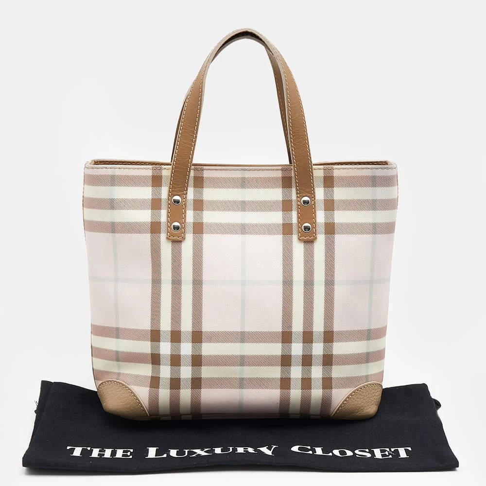 Burberry Light Pink/Beige Nova Check Coated Canvas And Leather Tote 商品