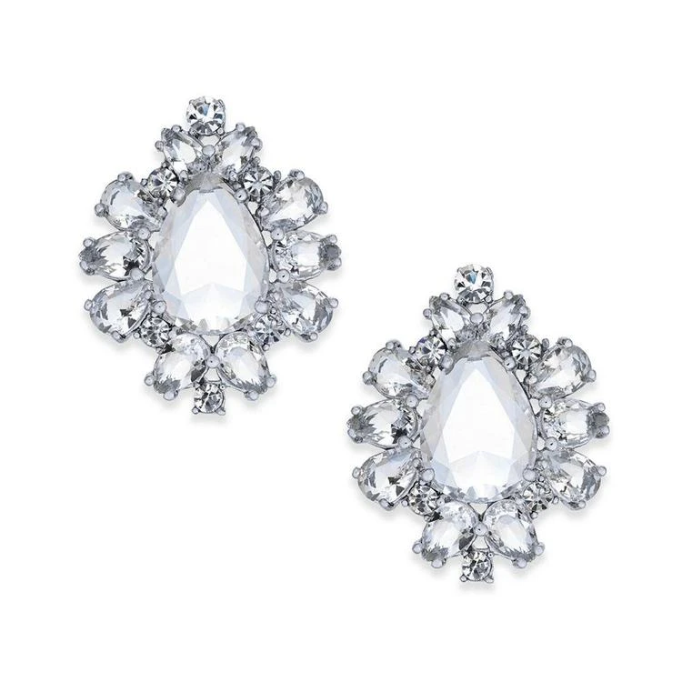 商品Kate Spade|Silver-Tone Crystal Halo Stud Earrings,价格¥391,第1张图片
