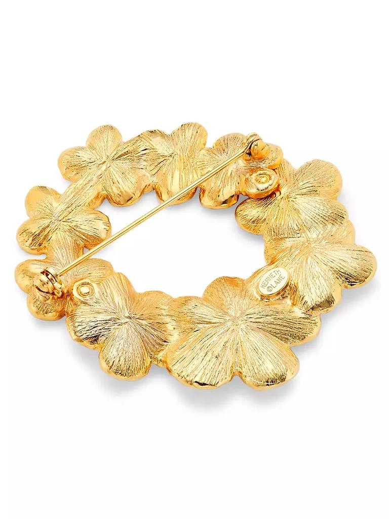 商品Kenneth Jay Lane|22K Gold-Plated &amp; Glass Crystal Graduated Flower Brooch,价格¥811,第3张图片详细描述