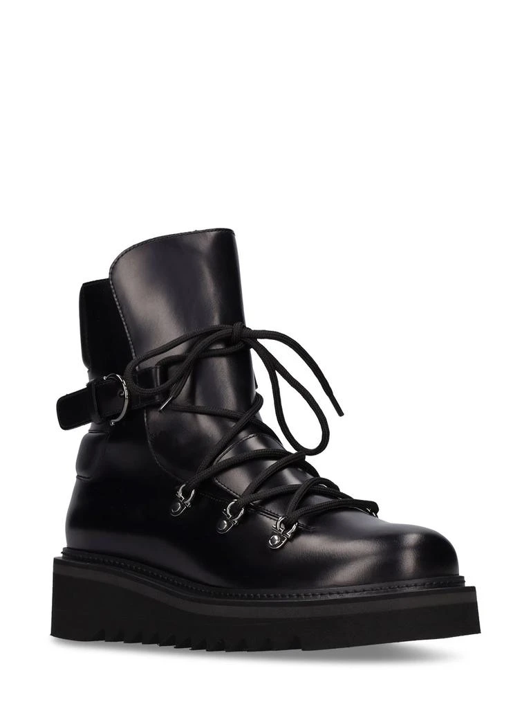 商品Salvatore Ferragamo|20mm Elimo Leather Combat Boots,价格¥12546,第2张图片详细描述