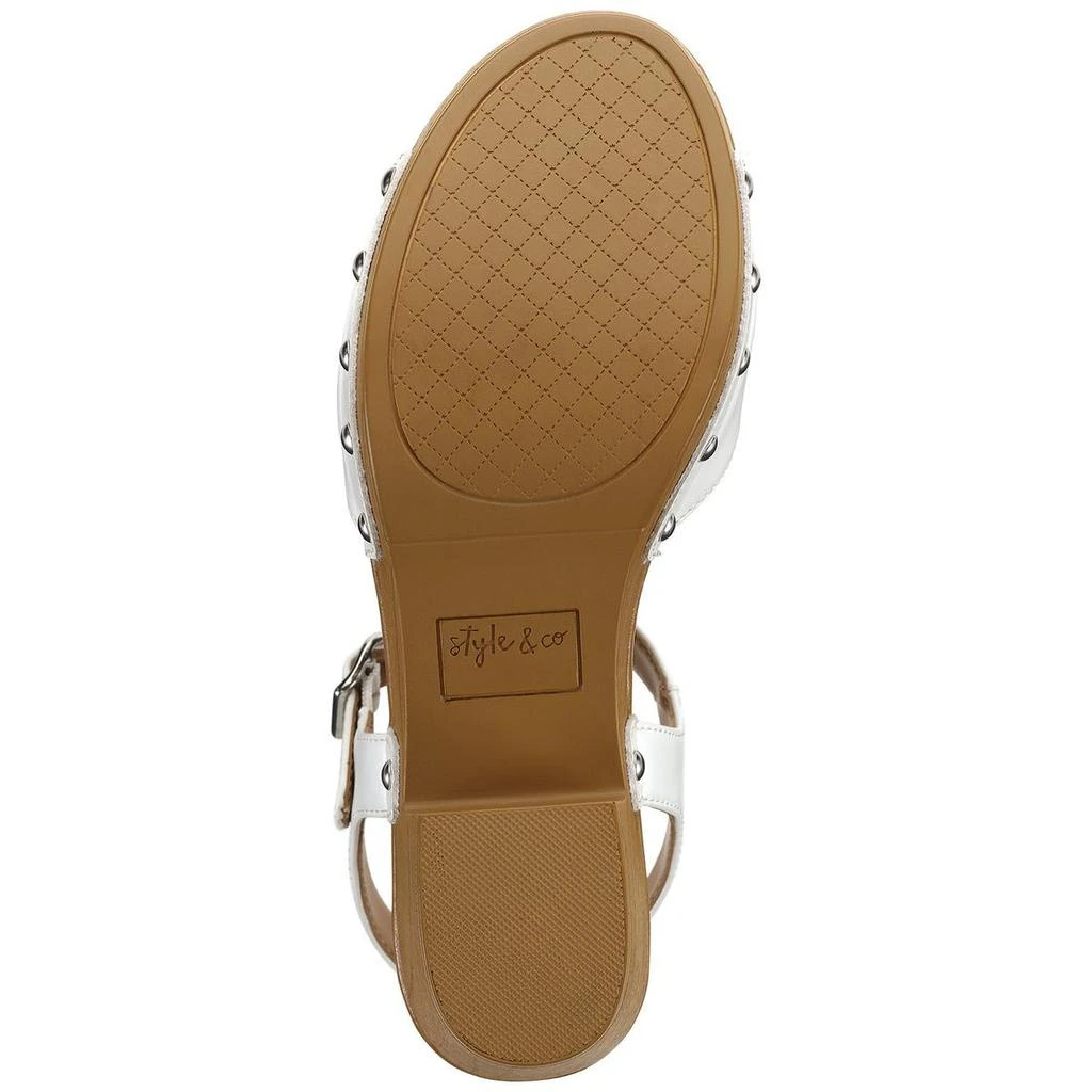 Style & Co. Womens Anddreas Faux Leather Clog Heel Sandals 商品
