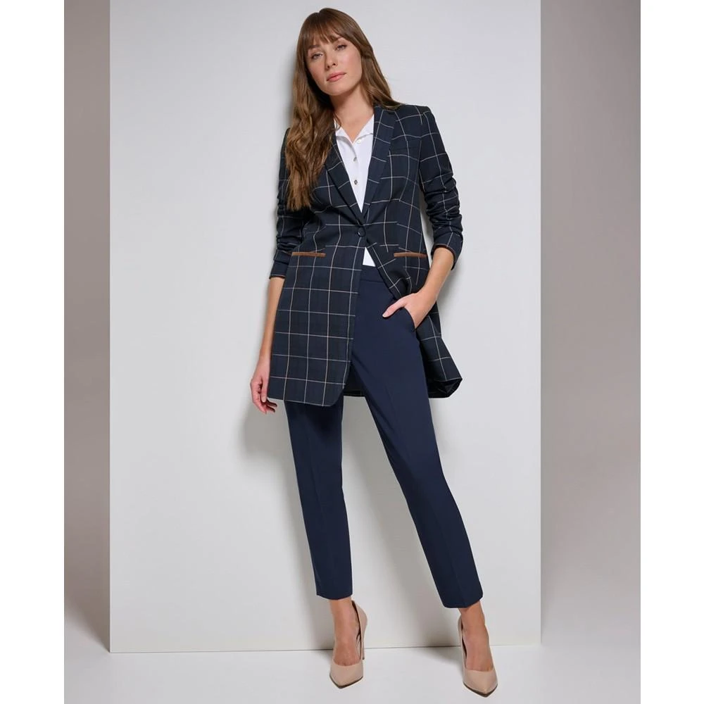 商品Tommy Hilfiger|Women's Windowpane One-Button Blazer,价格¥1247,第2张图片详细描述