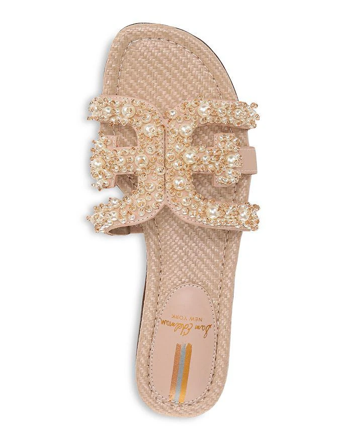 商品Sam Edelman|Women's Bay Perla Square Toe Embellished Slide Sandals,价格¥630,第3张图片详细描述