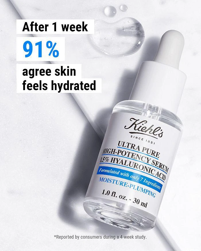 商品Kiehl's|Ultra Pure High-Potency Serum 1.5% Hyaluronic Acid 1 oz.,价格¥263,第2张图片详细描述