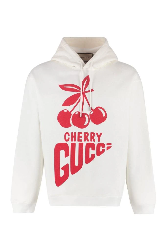 商品Gucci|Gucci Logo Printed Drawstring Hoodie,价格¥5602,第1张图片