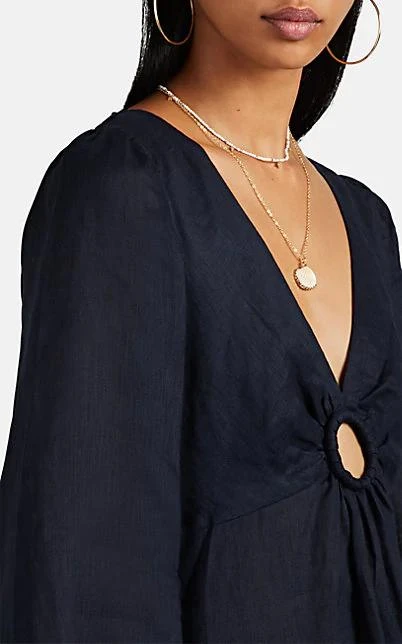 商品Zimmermann|Ring-Cutout Linen Maxi Dress,价格¥1547,第4张图片详细描述