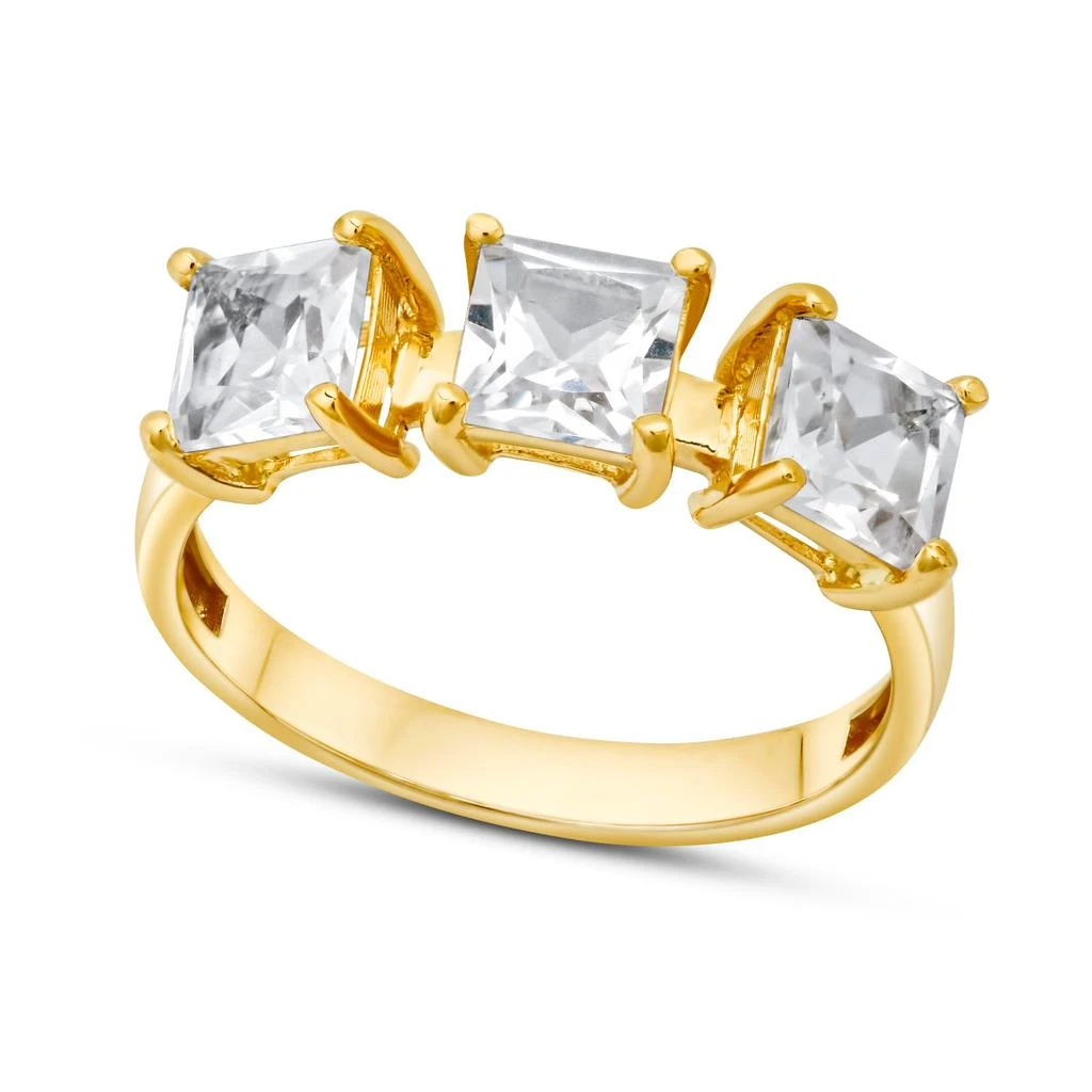 商品Paige Novick|14K Yellow Gold 3 Stone Square Cut 5mm Gemstone Ring,价格¥2055,第3张图片详细描述